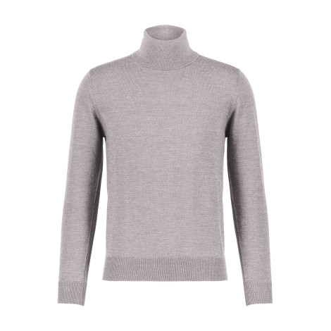 Pull col roulé Gris