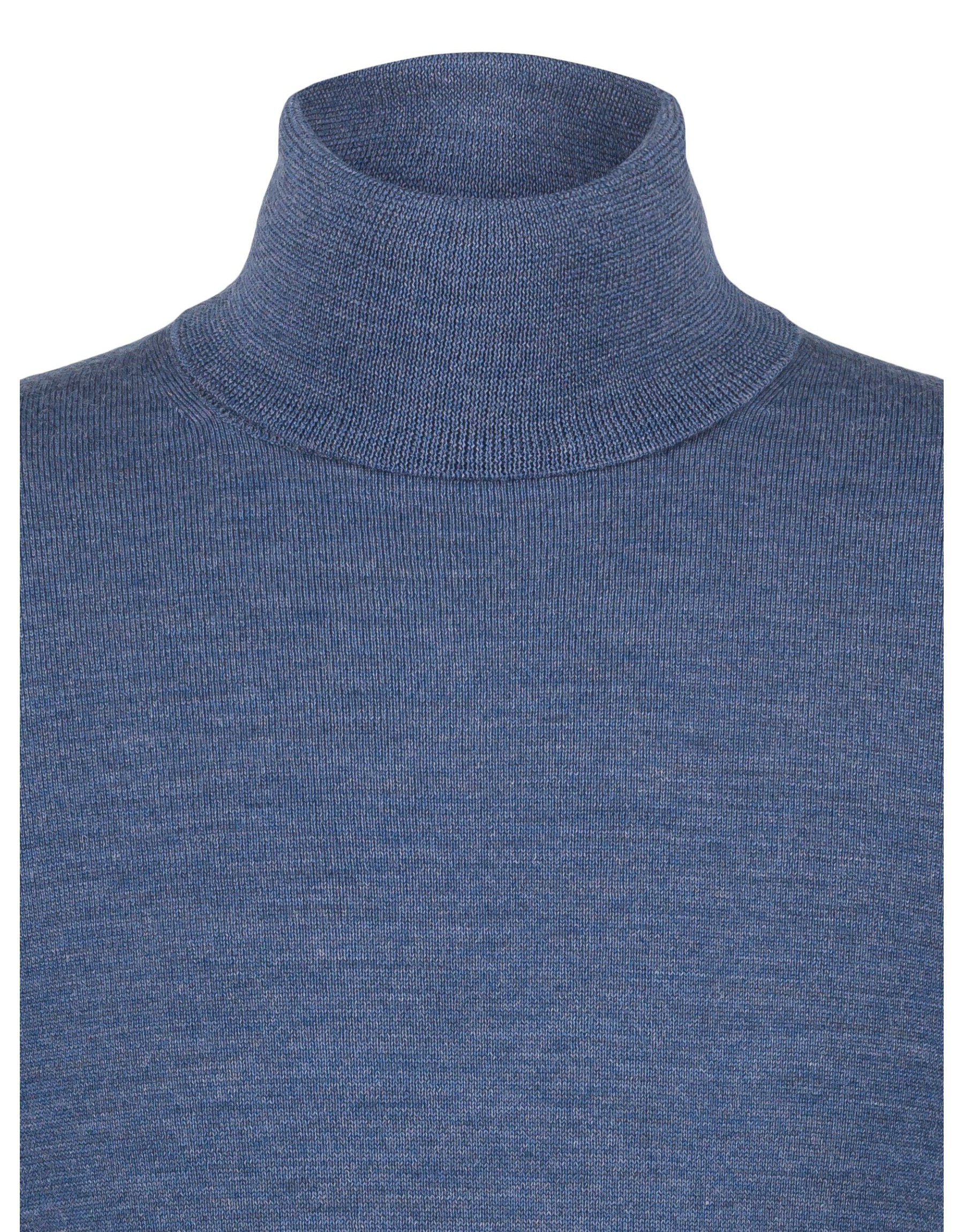 Pull col roulé Bleu