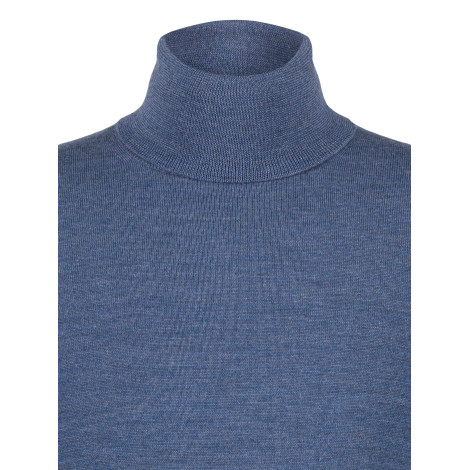 Pull col roulé Bleu