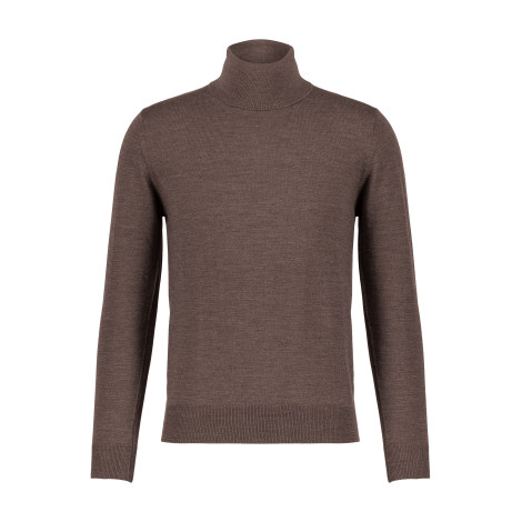 Pull col roulé Taupe